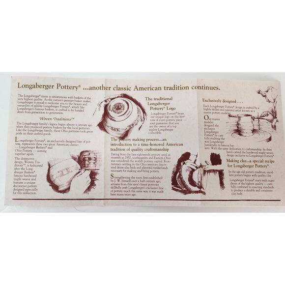 Longaberger Woven Traditions Quiche Dish Vintage 1999 Ivory Pottery NWT and Box - Picture 11 of 12